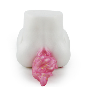 Modelo de diseño de silicona de un solo canal de gran tamaño con forma de unicornio estrella de cola rizada, criatura de fantasía, para estimulación masculina y anal. - Product Image 4