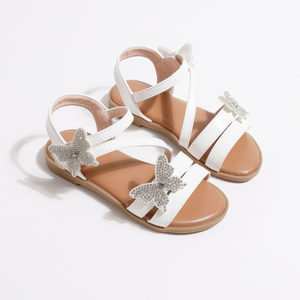 Sandales pour filles, nouvelles sandales d'été pour enfants, sandales de princesse à paillettes et papillons - Product Image 1