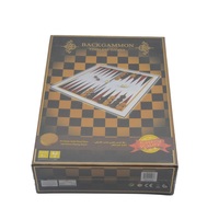 Jeu de société de Backgammon oriental de luxe classique en bois personnalisé avec disques solides et plateau de jeu de luxe