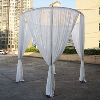 Support de toile de fond de mariage robuste, décor réglable, kit de tuyaux et de draperies ronds de 10 x 10 pieds