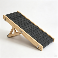 Rampe pliante en bois pour chien, rampe pour canapé, marches antidérapantes pour tapis, cadre de support triangulaire, poignée de transport portable, échelle pour animaux de compagnie d'intérieur
