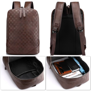Bán Buôn Tùy Chỉnh Người Đàn Ông Của Xách Tay Polyester Máy Tính Xách Tay Ba Lô Cổ Điển Lưới Da Thiết Kế Logo Không Thấm Nước USB Cho Du Lịch - Product Image 3