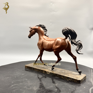 Artesanía de metal Venta caliente estatua de <span class=keywords><strong>caballo</strong></span> árabe escultura de bronce - Product Image 2