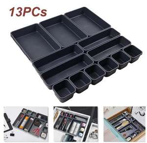 Organizador <span class=keywords><strong>de</strong></span> cajones para el hogar y la Oficina, caja <span class=keywords><strong>de</strong></span> almacenamiento <span class=keywords><strong>de</strong></span> papelería para cocina, baño, mujeres, cajas organizadoras <span class=keywords><strong>de</strong></span> maquillaje, 13 Uds. - Product Image 6