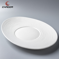 Assiettes de Luxe Créatives en Porcelaine Nordique de 12 Pouces, Vente en Gros d'Usine, Vaisselle en Céramique pour Restaurants