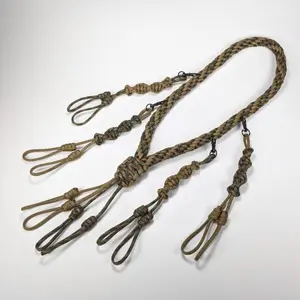 Paracord Hunting Duck Round Braid Custom duck Call Lanyard with Removable Drops