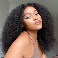 Perruques en cheveux humains vietnamiens en gros, avec closure, 4C Afro Kinky, vierges, naturelles, HD transparentes, pour perruque frontale sans colle, avec baby hair