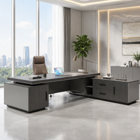 Meubles de bureau en bois de haute qualité modernes Bureau de direction Directeur général Bureau en forme de L