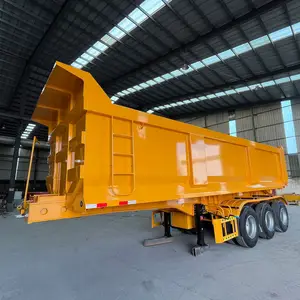 Hoge Kwaliteit Heavy Duty U-Shape 3 4 6 Assen Einde Tipper Truck Dump Cargo Oplegger Trucks