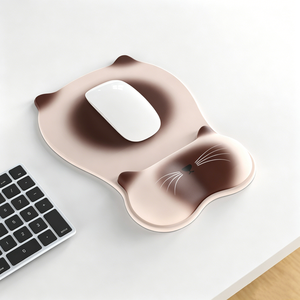 <b>Custom</b> Wrist Cushion Support Mousepad ODM Cute Cat Shaped Silicone Ergonomic <b>Mouse</b> <b>Pad</b> with Wrist Rest - Product Image 1