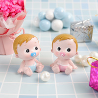 Décoration de gâteau d'anniversaire pour bébé, adorable figurine de poupée, thème de fête prénatale, décoration de gâteau