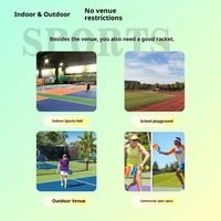 Ensemble de raquettes de pickleball MMF en fibre de carbone Kevlar 16 mm 42 cm, pressées à chaud, intégrées, 220 g, OEM personnalisable, entraînement pour adultes