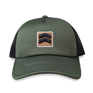 Casquette de camionneur en polyester, chapeau de course vierge en mousse, logo brodé personnalisé, couleur pure, chapeaux de camionneur de qualité supérieure à 5 panneaux - Product Image 5