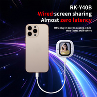 Monitor Video Nirkabel RK-Y40B Bahan UV Magnetik, Layar Monitor Selfie untuk Ponsel Smartphone, Perlengkapan Vlog