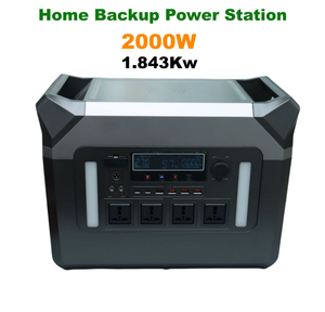 Station d'alimentation portable TSX <span class=keywords><strong>2000W</strong></span> 1.843Kw LiFePO4, <span class=keywords><strong>panneau</strong></span> <span class=keywords><strong>solaire</strong></span>, onde sinusoïdale pure, batterie d'urgence, lampe de poche, allume-cigare, <span class=keywords><strong>camping</strong></span>-<span class=keywords><strong>car</strong></span>, voiture - Product Image 1