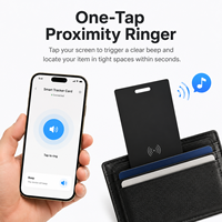 Localisateur intelligent certifié Google Find My Device, carte GPS anti-perte ultra-fine pour téléphone Android, portefeuille, passeport
