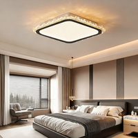 Plafonnier LED carré encastré réglable de style crème en acrylique sur base en fer de haute qualité pour salon, chambre à coucher, bureau