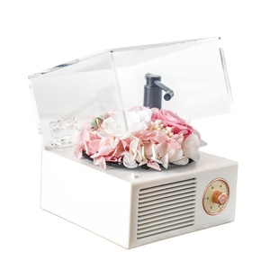 Gramophone Bluetooth avec fleur éternelle rotative, haut-parleur blanc, cadeau d'anniversaire pour petite amie, épouse, Saint-Valentin, commémoration - Product Image 5