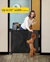 Barrière rétractable pour bébé, porte pour bébé en maille ou porte pour chien en maille, 33 "de haut, s'étend jusqu'à 55" de large, porte de sécurité pour enfants