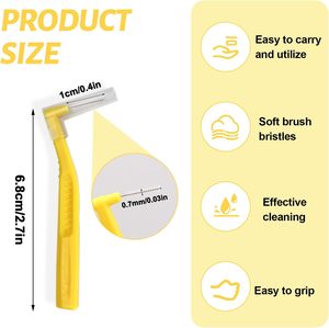 Certified L-Shaped Refillable Toothbrush Dental <b>Interdental</b> <b>Brush</b> - Product Image 2