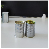 Boîtes en fer blanc laqué personnalisées avec logo, qualité alimentaire, vides, 400g/425g/500g, pour viande, sauce poisson, haricots, pâte, impression offset