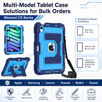 Étui en silicone PC antichoc robuste avec support, sangle d'épaule et porte-stylo pour iPad Mini 6 7 2021 2024 OEM ODM