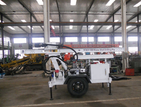 90-300mm diamètre de forage remorque type diesel mobile forage de puits, perceuse à eau