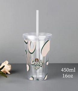 Gobelet Transparent Réutilisable à Double Paroi <span class=keywords><strong>en</strong></span> <span class=keywords><strong>Plastique</strong></span> Acrylique de 16 oz pour Eau Glacée ou Café, Tasses <span class=keywords><strong>en</strong></span> Gros <span class=keywords><strong>avec</strong></span> Paille et <span class=keywords><strong>Couvercle</strong></span> - Product Image 5