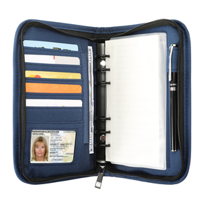 A6 chiến thuật máy tính xách tay với dây kéo <span class=keywords><strong>padfolio</strong></span> Ring Binder Loose-Leaf giấy notepad kinh doanh thẻ bơm lại 6-Ring notepad - Product Image 4