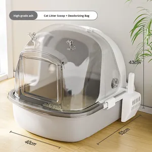 Extra große geruchs-und spritzwasser geschützte Katzen toilette PP-Material Leicht zu reinigendes Schubladen-Flip-Top-Design für grenz überschreitende Zwecke - Product Image 6