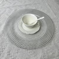 Assiette de présentation en plastique doré perlé style américain, émail coloré, transparente, 13 pouces, pour mariage, fête, Noël, anniversaire - Vente en gros