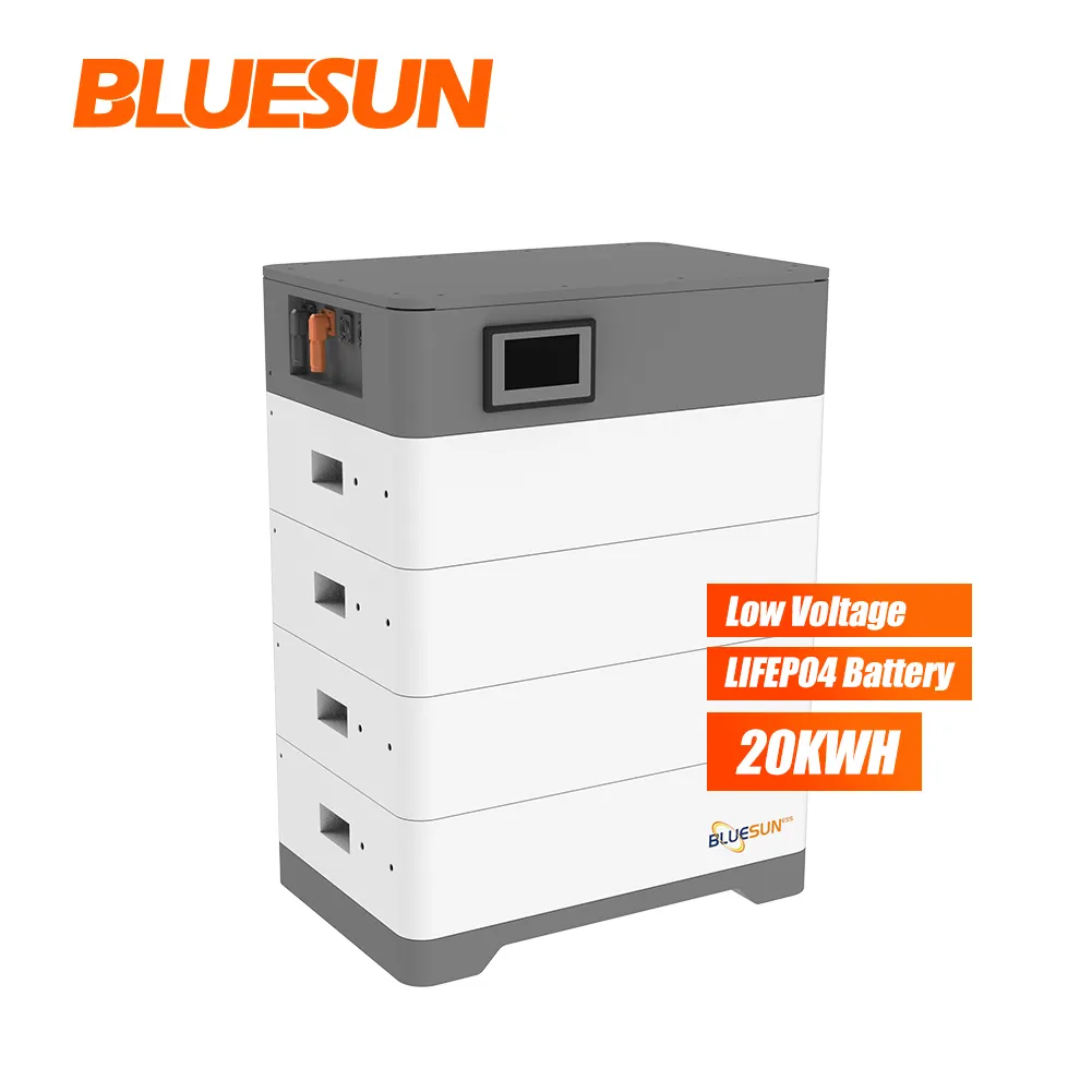 Bluesun new lithium batteries for solar systems stacekd easy to install solar panel battery 48V106AH 212AH