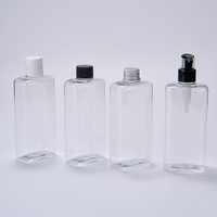 Vente en gros d'emballages cosmétiques écologiques de 500 ml, 35 g, carrés, vaporisateur, pompe à lotion, bouchon à vis, flacon en plastique PET vide