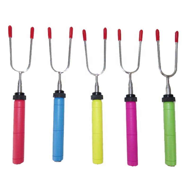 Выдвижные палочки для запекания зефира, телескопическая вилка для хот-догов для барбекю