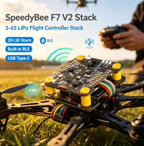 ชุดควบคุมความเร็ว <span class=keywords><strong>SpeedyBee</strong></span> <span class=keywords><strong>F7</strong></span> <span class=keywords><strong>V2</strong></span> <span class=keywords><strong>Stack</strong></span> 45A 4in1 ESC BLHeli 32 ESC <span class=keywords><strong>Stack</strong></span> STM32F722 MPU6000 WiFi Config 30x30 มม. อุปกรณ์เสริมโดรน FPV ชิ้นส่วน DIY - Product Image 1