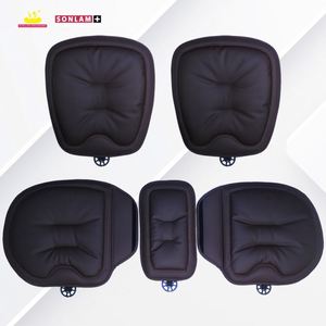 Coussins lombaires ergonomiques rafraîchissants pour siège de voiture, ensemble complet, orange, vente en gros, ODM, en cuir Nappa et mousse à mémoire de forme - Product Image 3