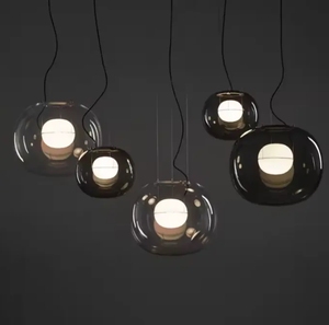 Bola de cristal burbuja lámpara colgante dormitorio vidrio escalonado araña luces para comedor - Product Image 3