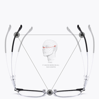 Gafas Ópticas OEM, Monturas de Titanio para Gafas, Montura de Gafas Ópticas para Hombre de Talla Grande, Media Montura, Estilo Retro, Alta Calidad