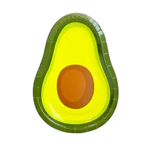 Beliebte Einweg-Papp teller in Avocado-Form für Potlucks und Partys