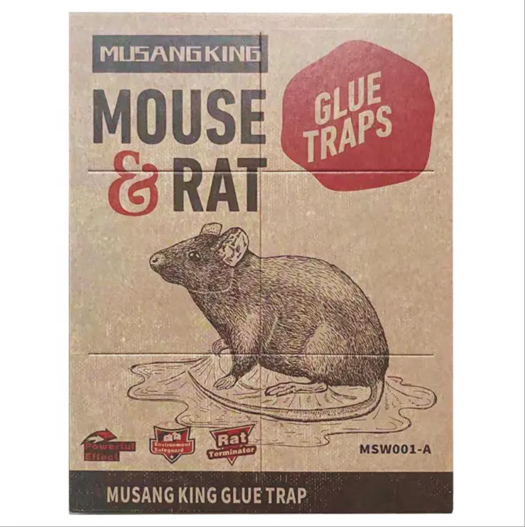 Papan lem tikus 12 Pak untuk tikus & ular, mesin Radio perangkap tikus papan lem Super