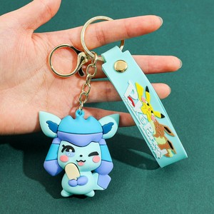 78 tipos de llaveros de goma 3D de anime Pokémon de PVC al por mayor, llaveros de Pikachu, Gengar, Charmander y Eevee - Product Image 6