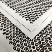 Maille métallique perforée en acier inoxydable 316 résistant à la corrosion, maille métallique perforée ronde triangulaire, panneau perforé