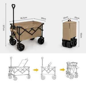 <span class=keywords><strong>Chariot</strong></span> <span class=keywords><strong>pliable</strong></span> en fer durable <span class=keywords><strong>de</strong></span> grande capacité chariots à main pliables portables multifonctions pour une utilisation en extérieur pour le camping et la <span class=keywords><strong>plage</strong></span> - Product Image 6