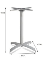 Base de table pliante moderne en aluminium, piédestal métallique pour table de restaurant, café, salle à manger, usage domestique et professionnel