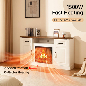 <span class=keywords><strong>Chimenea</strong></span> Eléctrica YIKA con Llama Virtual LCD, Calentador, OEM ODM, Decoración para Hogar y Hotel, Soporte para TV - Product Image 2