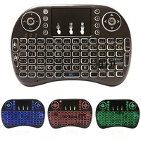 I8 Mini Keyboard Nirkabel dengan Air Mouse & Touchpad 2.4G USB Remote Control dengan Lampu Latar 3 Warna & Lampu Berjalan