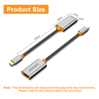 USB-C-Adapterkabel 4K Typ-C für Thunderbolt 3/4 Kompatibel mit MacBook iPhone 15/16/17Pro/Max iPad Surface Nylon-Ummantelung HDTV