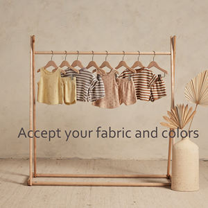 Vêtements personnalisés pour bébés filles en coton biologique robe pour bébé vente en gros de vêtements sans manches pour tout-petits ensemble robe fleurie d'été - Product Image 6