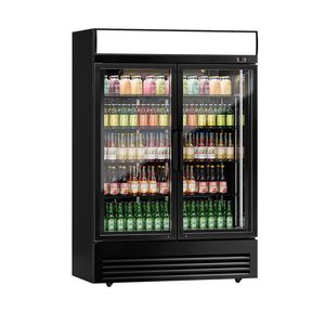 GGM Gastro Beverage <b>Refrigerator</b> - 880 Liters - with 2 Glass Doors & Advertising Display - Product Image 3