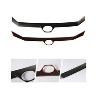 TXR Voiture Noir Couleur Avant Capot Ornement Auto Pièces Capot Bouclier Accessoires Extérieurs pour Toyota Hiace H300 2019-